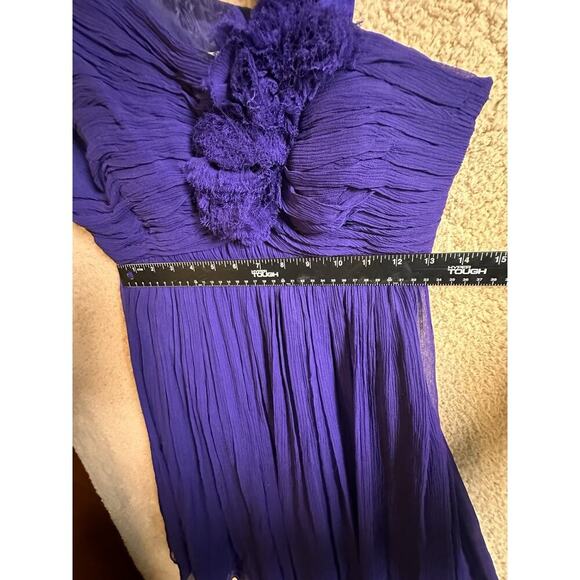 Maggy‎ London Silk Halter Dress Sz 4 Purple Costume Wedding Cocktail Y2K Retro - Picture 13 of 15